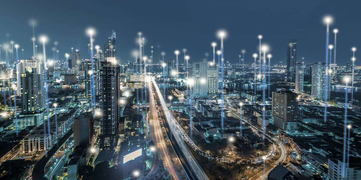 Smart Buildings City Night